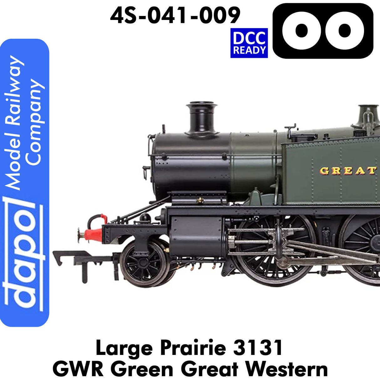 LARGE PRAIRIE 3131 GWR DCC Ready Steam Locomotive | Dapol | 4S-041-009