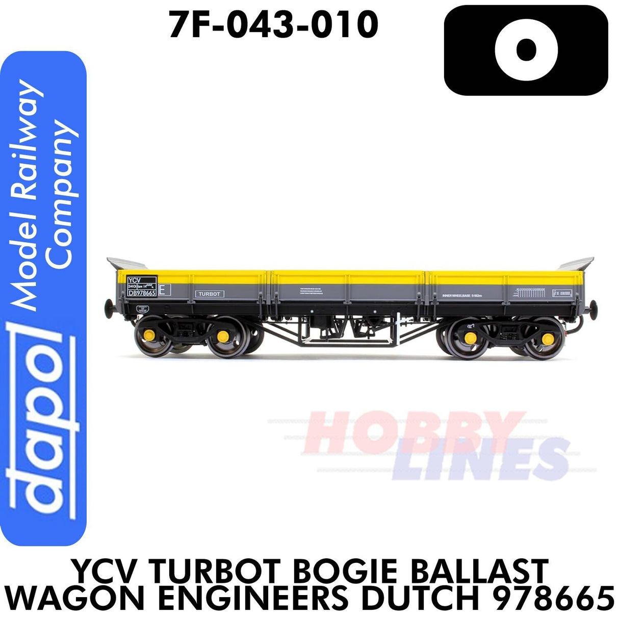 YCV Turbot Bogie Ballast Wagon Engineers Dutch 978665 | Dapol | 7F-043-010