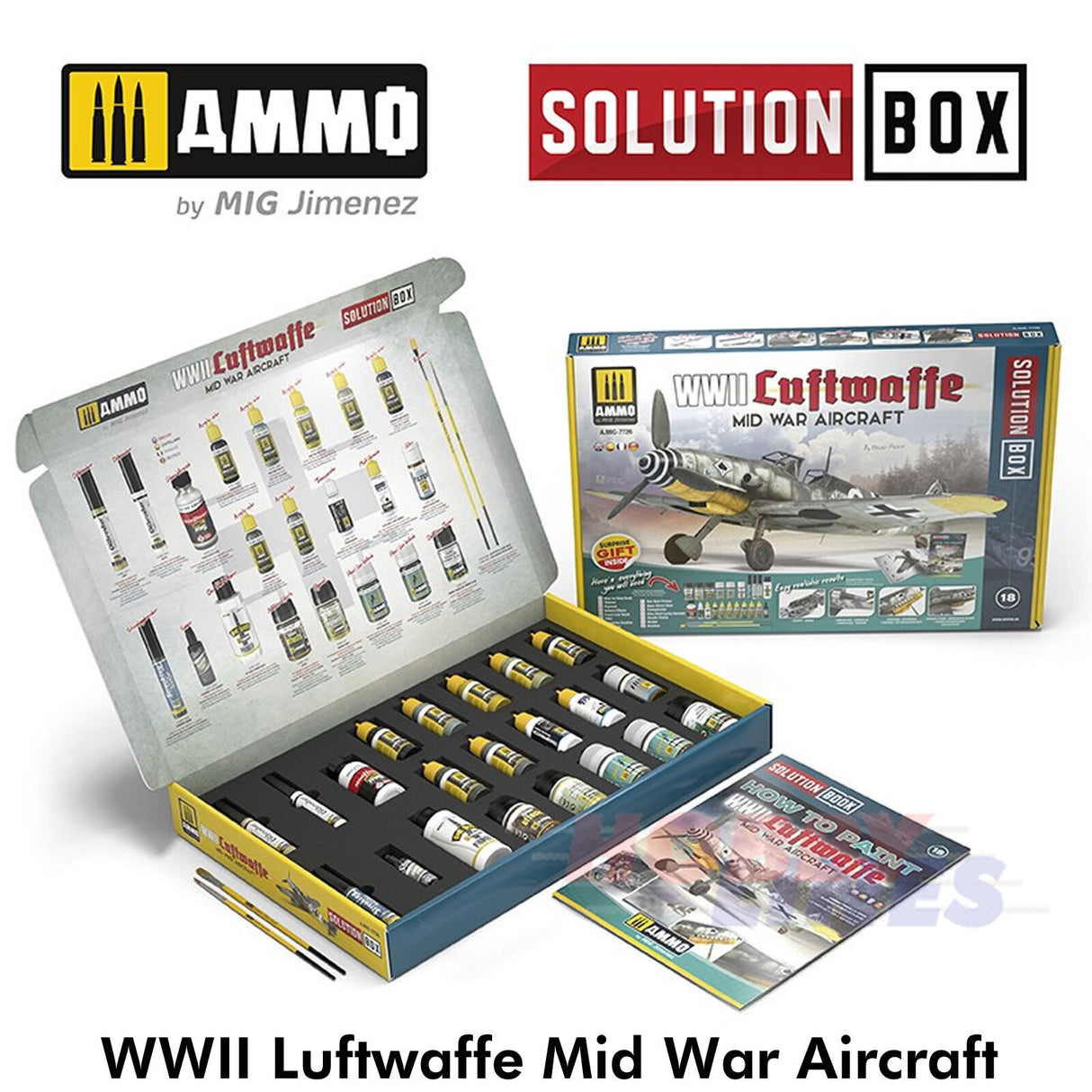 WWII Luftwaffe Mid War Aircraft SOLUTION BOX AMMO By Mig Jimenez MIG7726