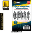 3D Printed Figures Soviet Crew, Winter Uniform -  1:72 | Ammo by Mig Jimenez | MIG8922