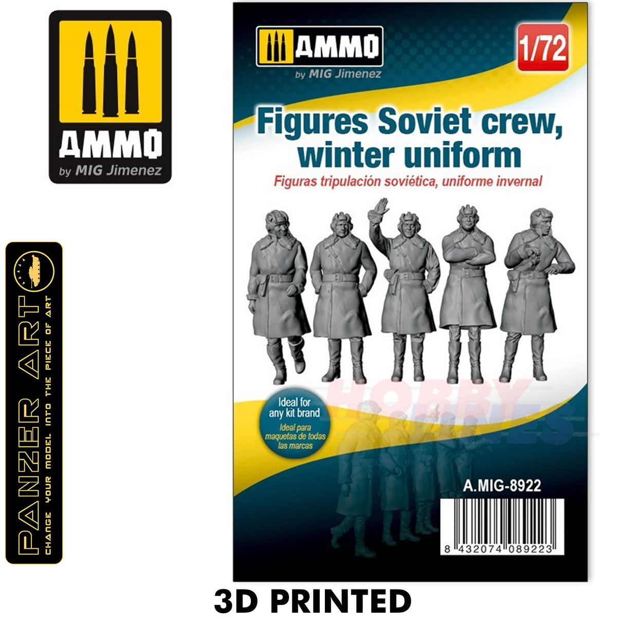 3D Printed Figures Soviet Crew, Winter Uniform -  1:72 | Ammo by Mig Jimenez | MIG8922