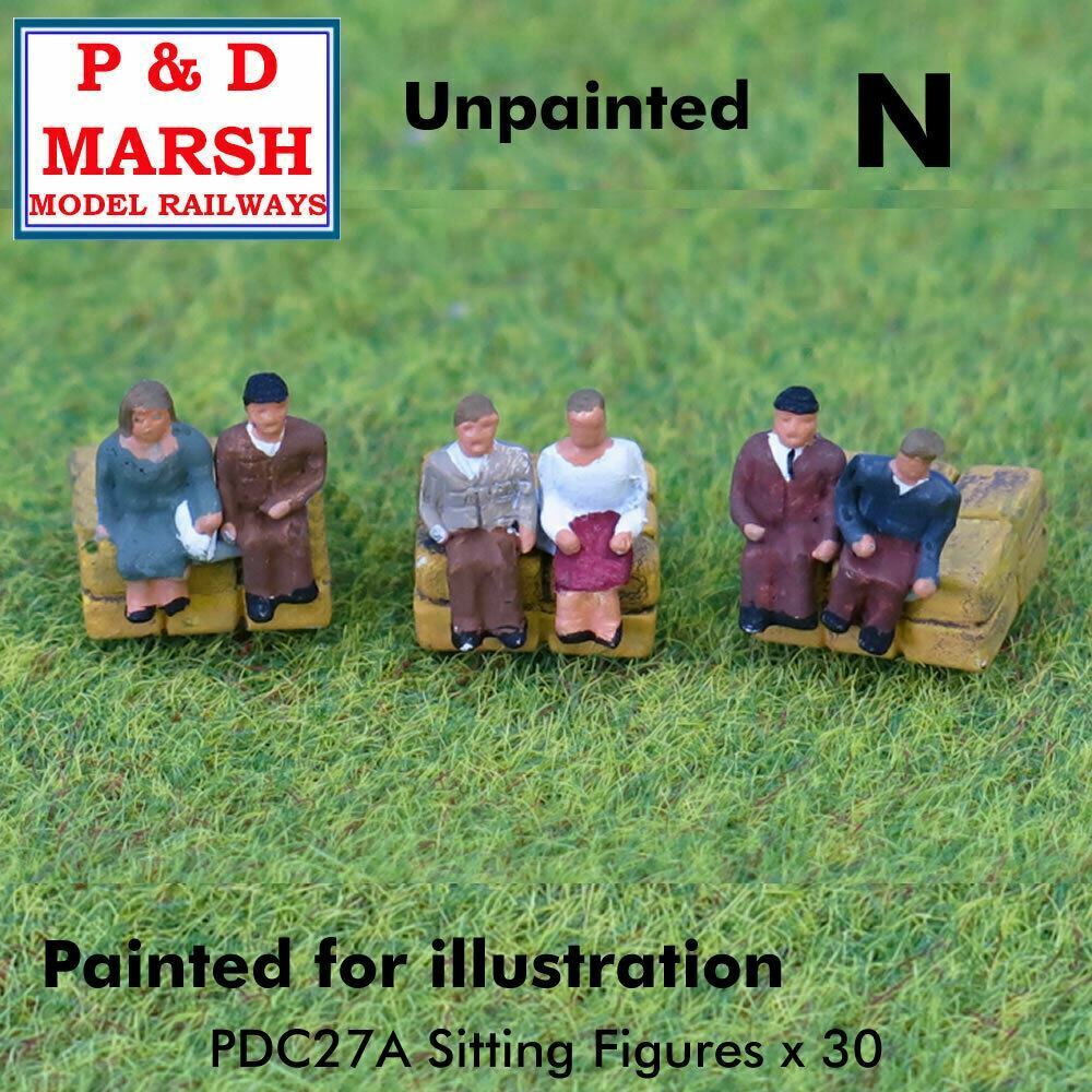 30 Seated Figures - Unpainted | P&D Marsh | C27A