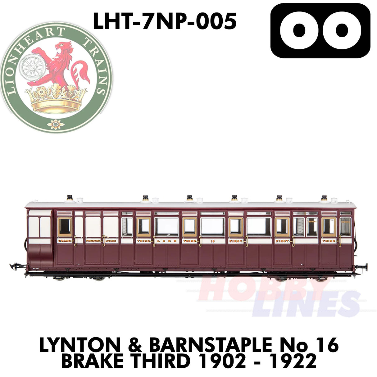 Lynton & Barnstaple No.16 Brake Third 1902-1922 - DCC Ready | Lionheart Trains |  LHT-7NP-005