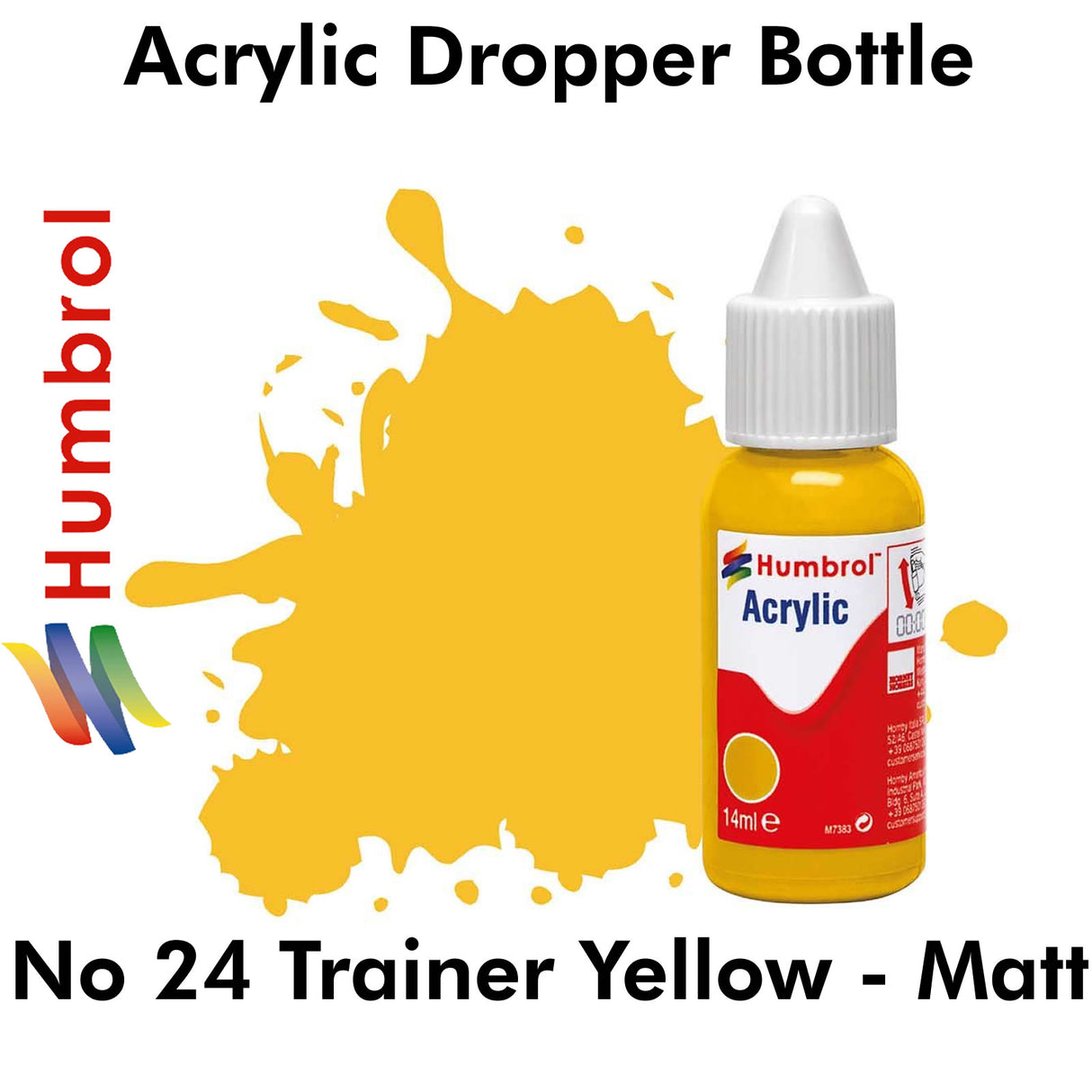 Acrylic Dropper - No 24 Trainer Yellow - Matt | Humbrol | DB0024