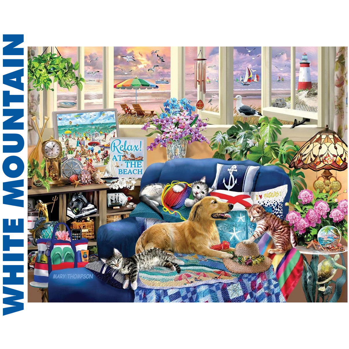 Beach Retreat - Seek and Find - 1000pc Puzzle | White Mountain | 1946pz