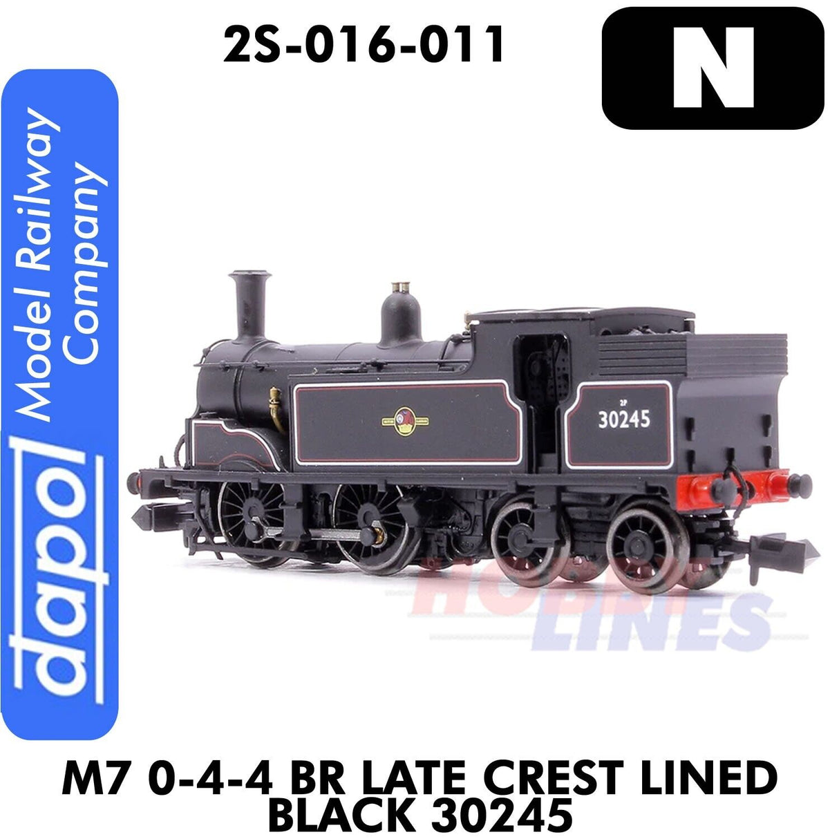 M7 0-4-4 BR Late Crest Lined Black 30245 | Dapol | 2S-016-011