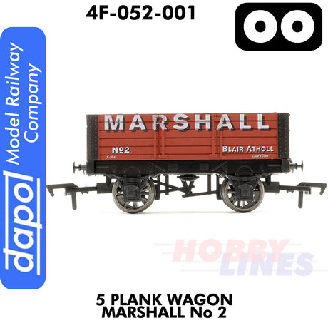 5 Plank Wagon Marshall No 2  | Dapol | 4F-052-001