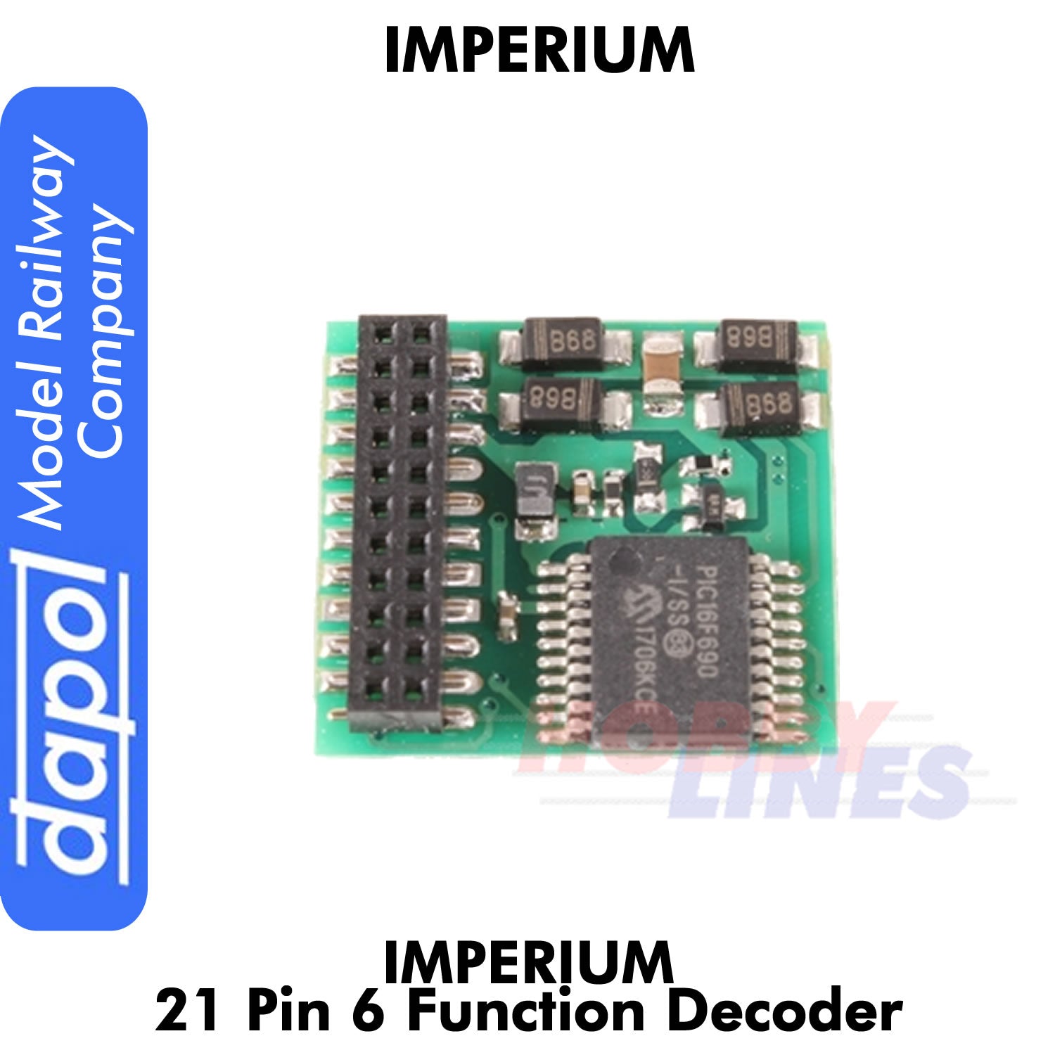 IMPERIUM1 - 21 Pin  6 Function DECODER Imperium 1 Dapol Model Railway