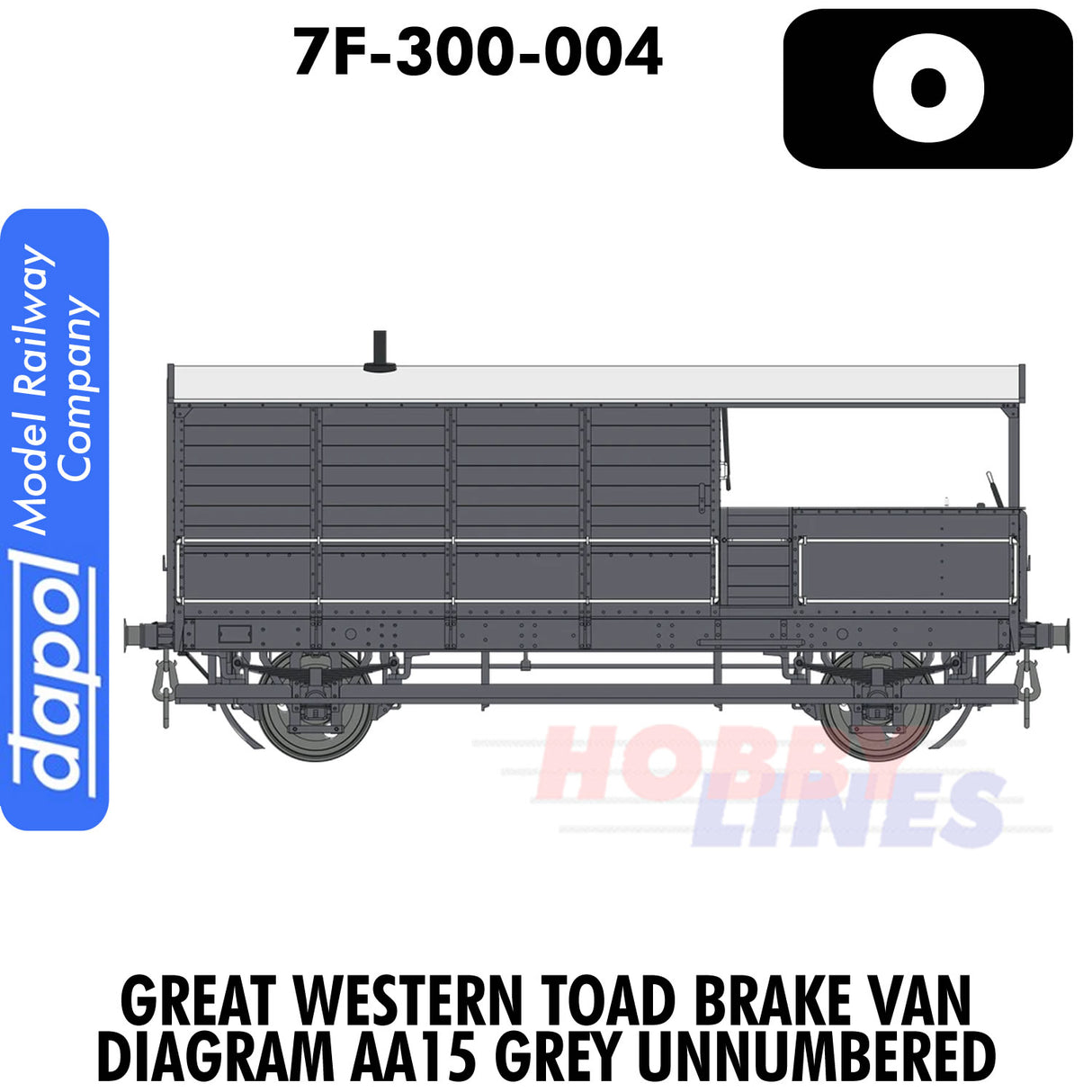 Great Western Railway Toad Brake Van - Grey - Unnumbered | Dapol | 7F-300-004