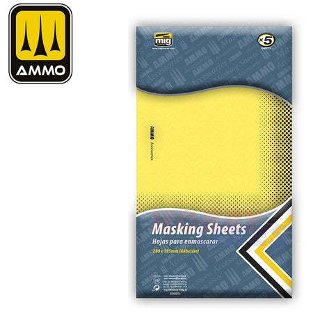 Masking Sheets - 5 sheets - 280mm x 195mm | Ammo by Mig Jimenez | MIG8043