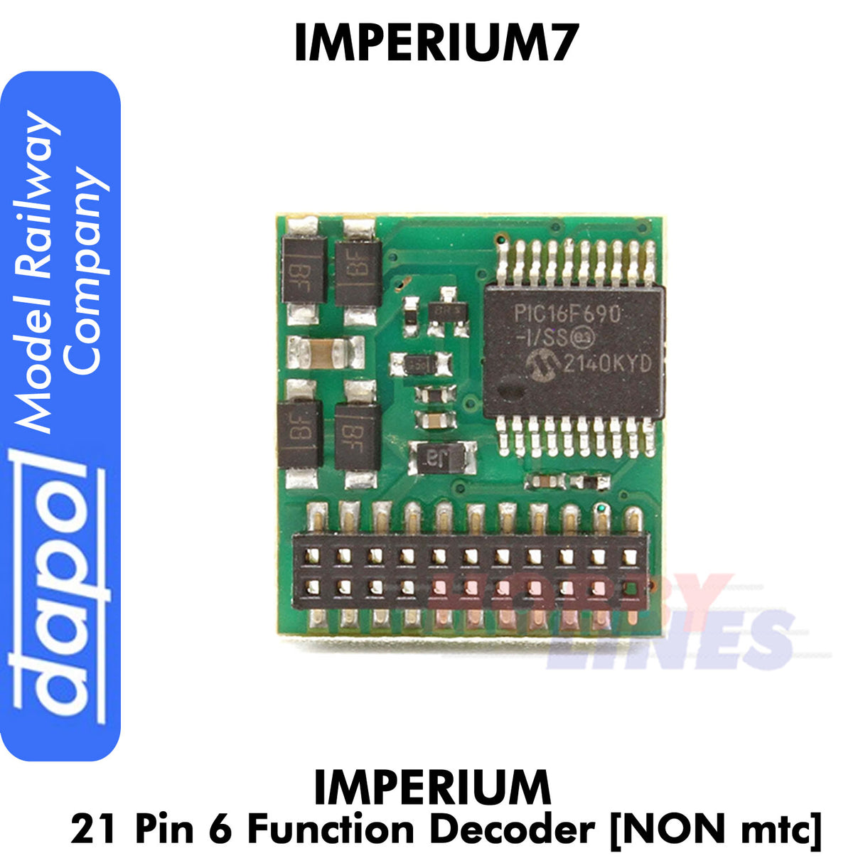 Imperium7 21 Pin 6 Function Decoder NON mtc Imperium 7 Dapol Model Railway