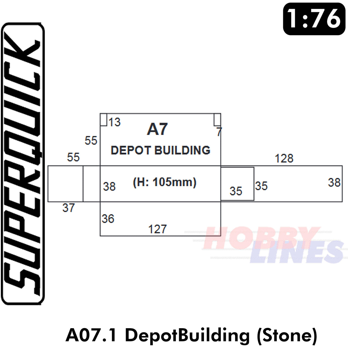 GOODS DEPOT A7 Stone 1:76 OO kit Gauge Railways Building Series A A07 SuperQuick