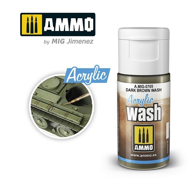Ammo ACRYLIC WASH RANGE 15ml jar/bottles Full Colour Range By Mig Jimenez
