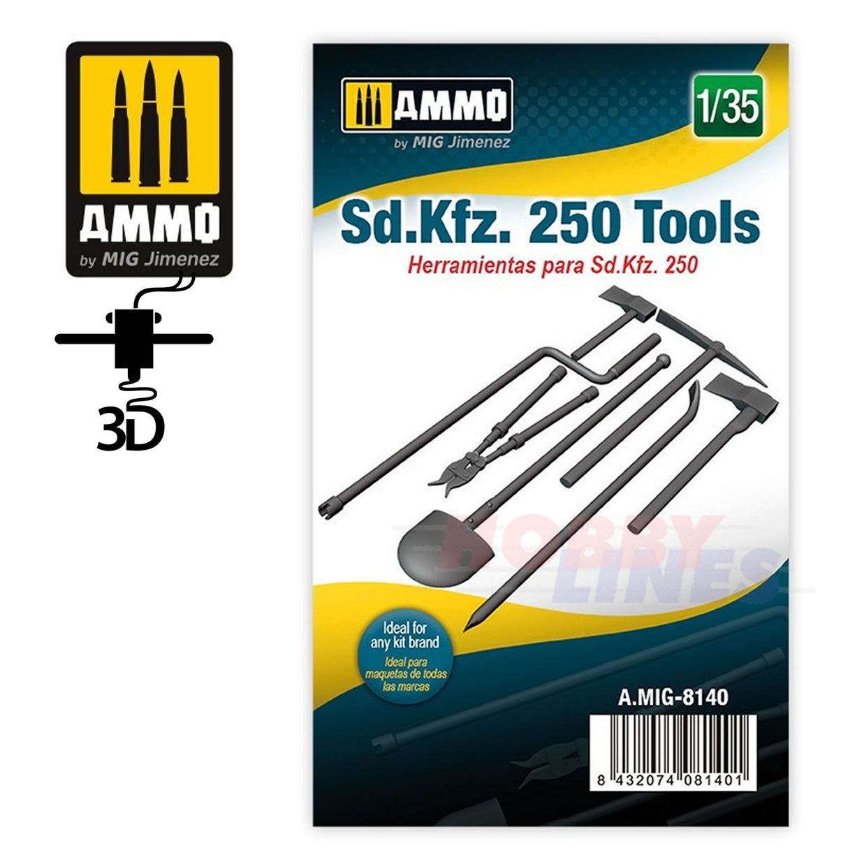 Sd.Kfz. 250 Tools | Ammo by Mig Jimenez | MIG8140