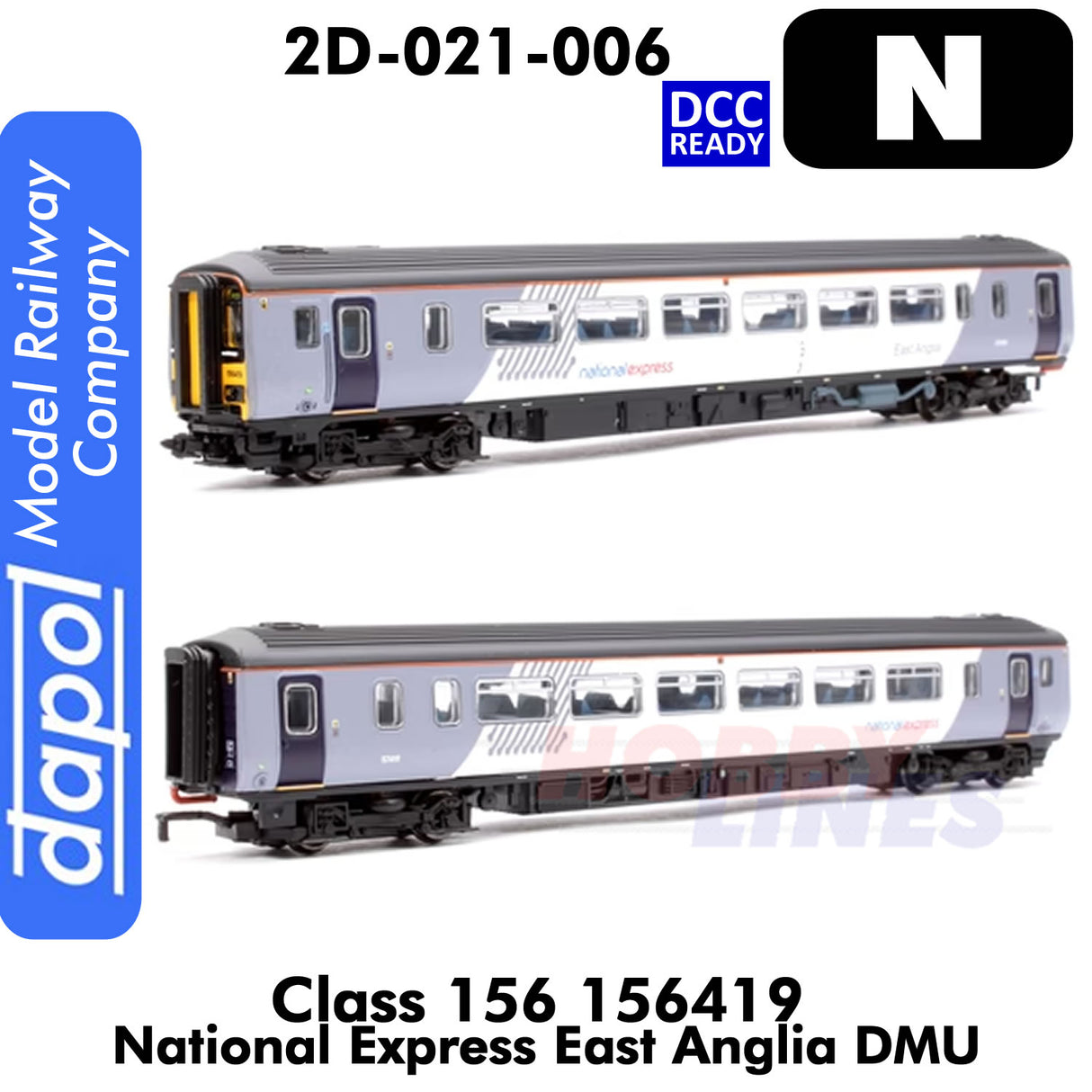 Class 156 DMU 156419 National Express East - DCC Ready | Dapol | 2D-021-006