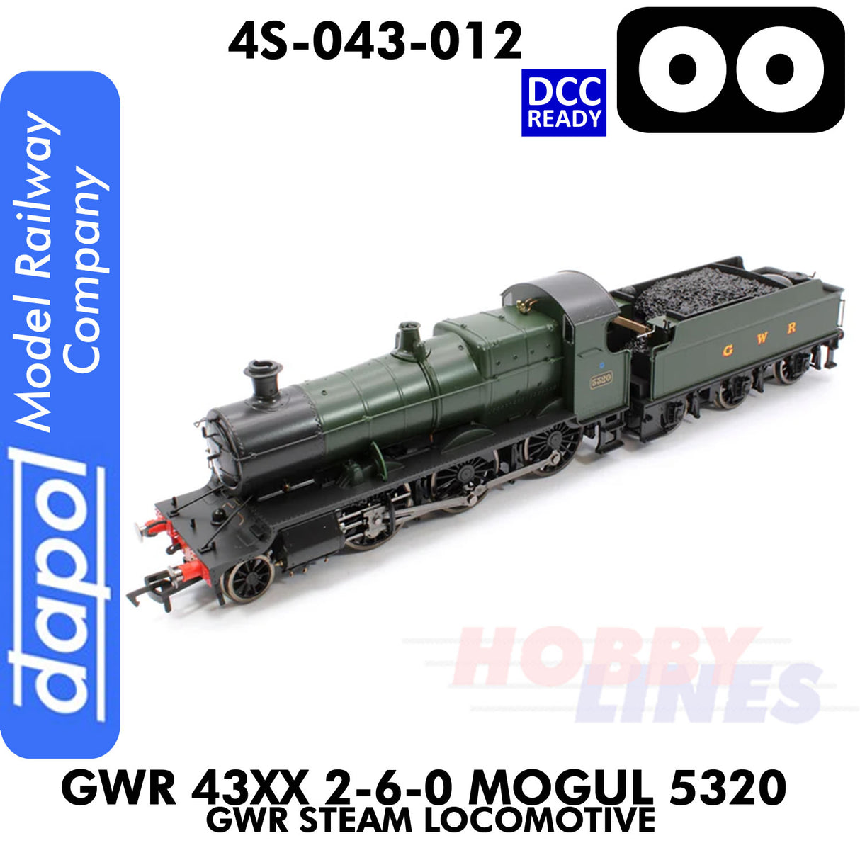 Great Western Railway - 43xx 2-6-0 Mogul 5320 - DCC Ready - 1:76 OO  | Dapol | 4S-043-012