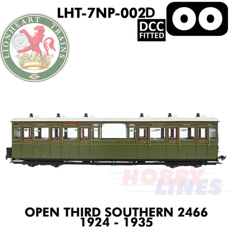 Open Third Southern 2466 1924-1935 - DCC - 1.435 OO | Lionheart Trains |  LHT-7NP-002D