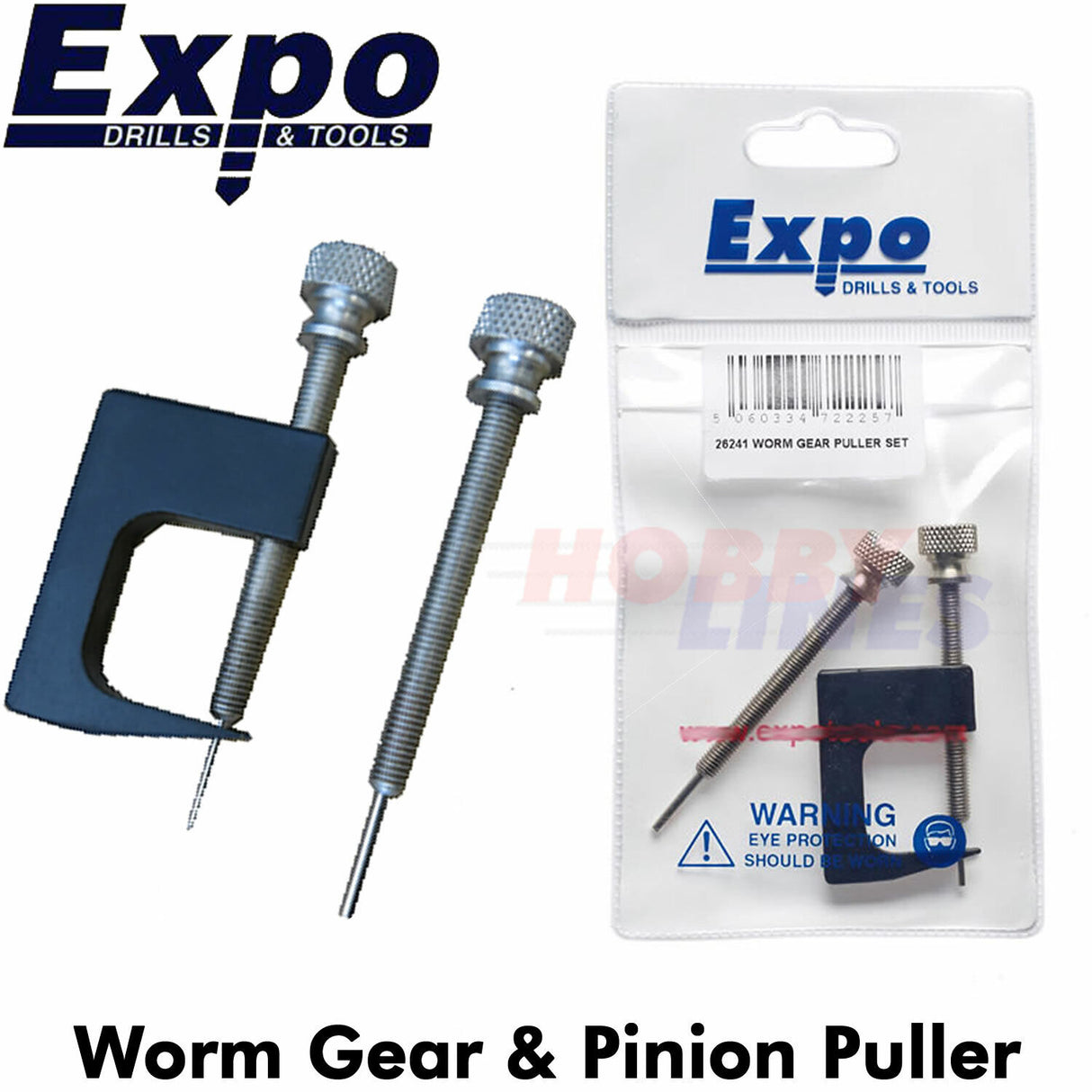 WORM GEAR & PINION PULLER maximum length 16mm Expo Tools 26241