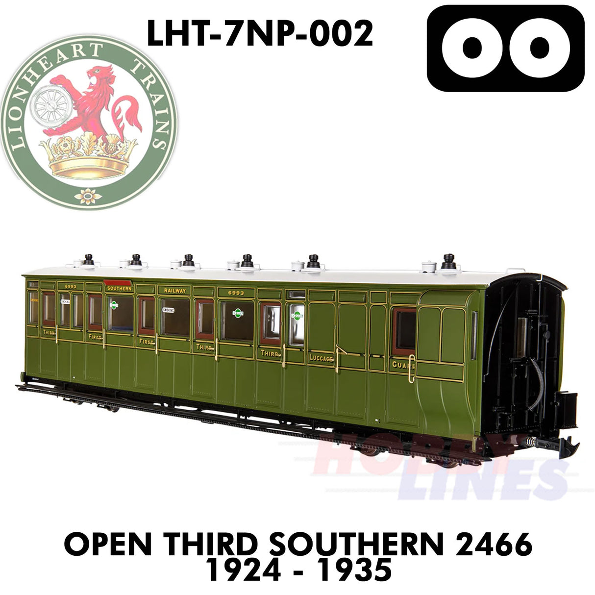 Open 3rd Southern 2466 1924-35 - DCC Ready | Lionheart Trains |  LHT-7NP-002
