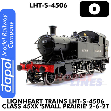 Class 45xx Small Prairie 2-6-2T - BR Black with British Rail Lettering  - DCC Ready | Lionheart Trains | LHT-S-4506
