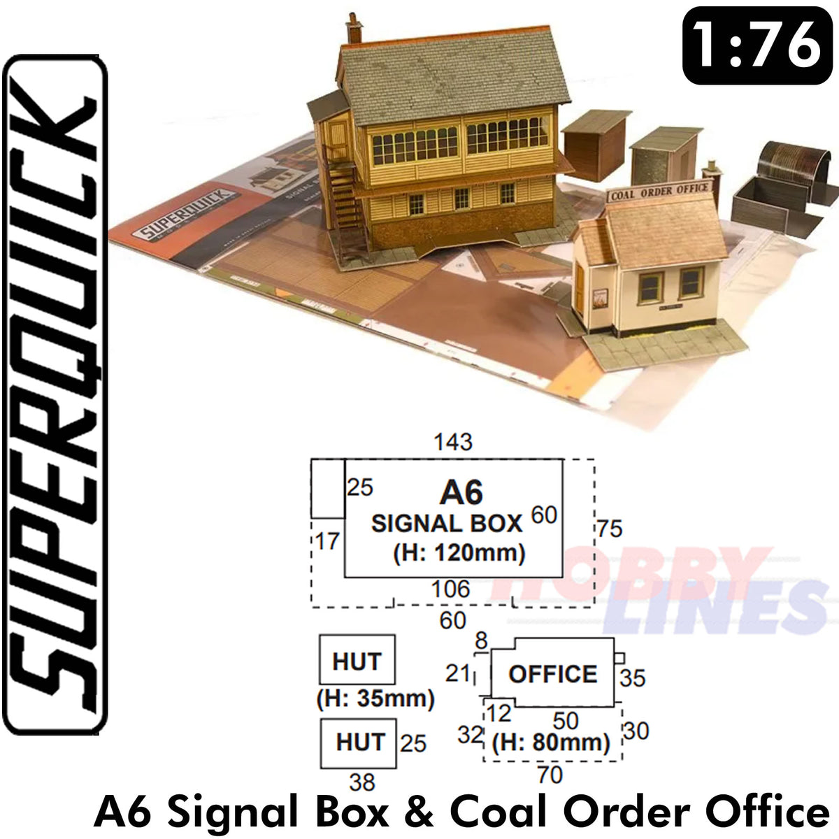 SIGNAL BOX A6 1:72 Scale OO HO Gauge Railways Building Series A A06 SuperQuick