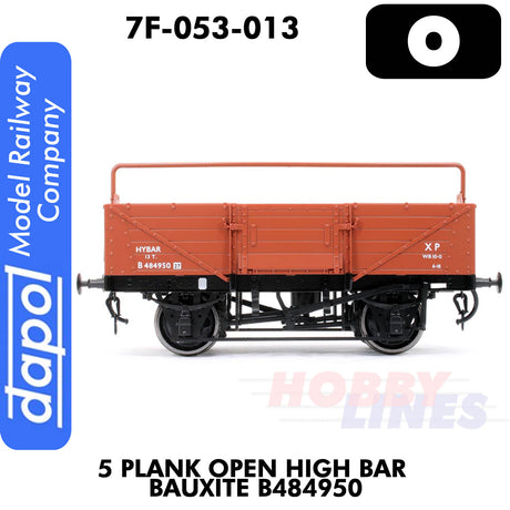 5 Plank Open High Bar Bauxite B484950 Wagon |  Dapol | 7F-053-013