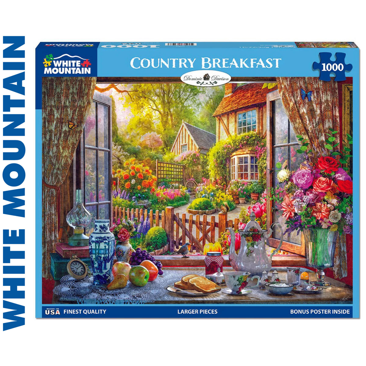 * Damaged Box * Country Breakfast - 1000pc Puzzle | White Mountain | 2095pz