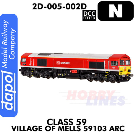 Class 59 John F Yeoman 59206 DB Schenker - DCC Fitted |  Dapol | 2D-005-002D