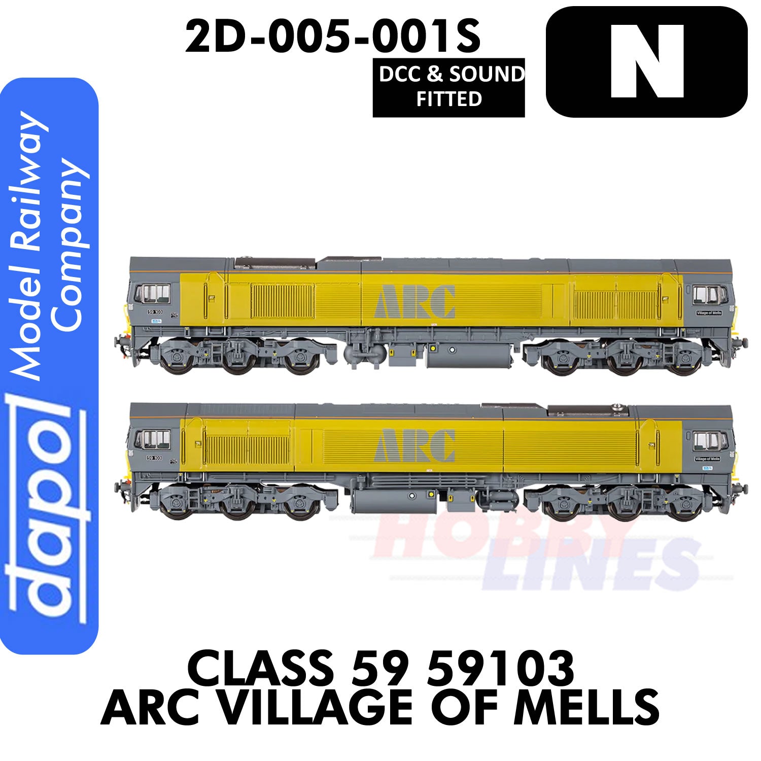 Class 59 Village Of Mells 59103 ARC - DCC & Sound | Dapol | 2D-005-001S