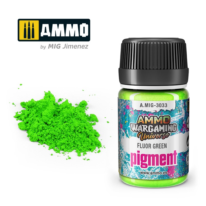 Wargaming Universe - Pigment Fluor Green - 15ml | Ammo by Mig Jimenez | MIG3033