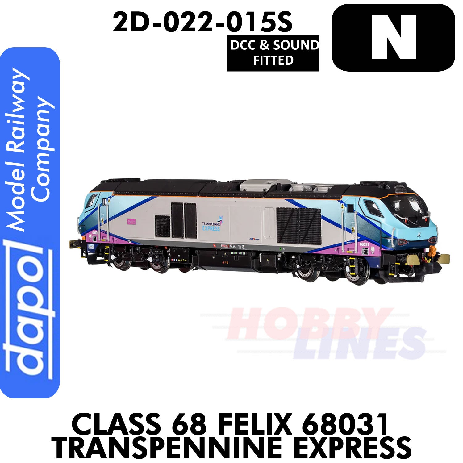 Class 68 Felix 68031 Transpennine Express - DCC & Sound | Dapol | 2D-022-015S