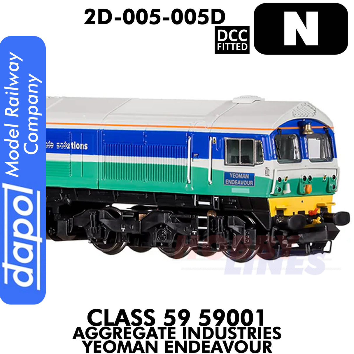 Class 59 59001 Aggregate Industries Yeoman Endeavour - DCC Fitted | Dapol | 2D-005-005D