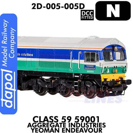 Class 59 59001 Aggregate Industries Yeoman Endeavour - DCC Fitted | Dapol | 2D-005-005D