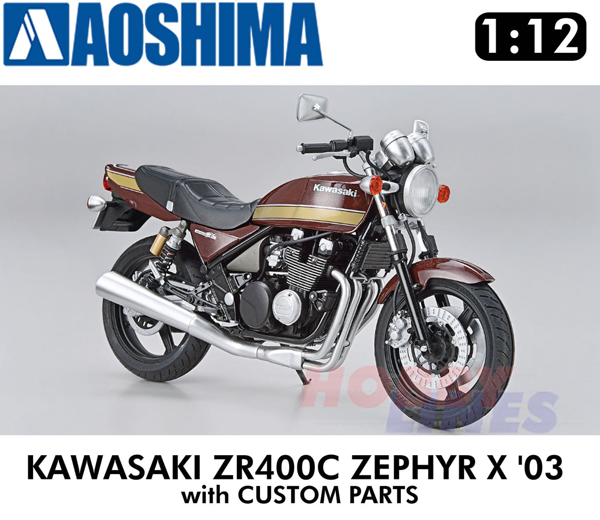 KAWASAKI ZR400C ZEPHYR 2003 Custom Parts motorcycle 1:12 kit AOSHIMA 06532