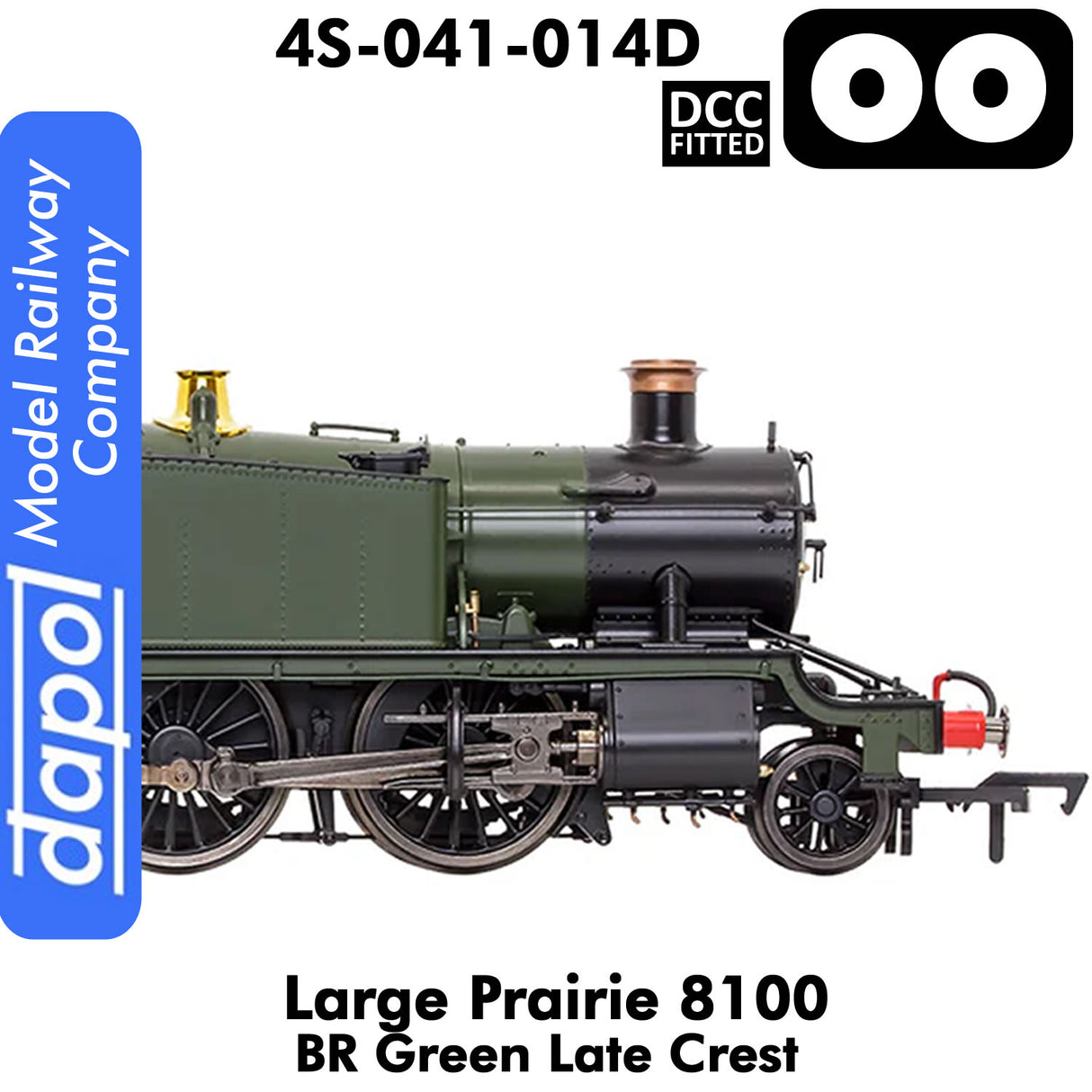 LARGE PRAIRIE 8100 BR Late Crest Steam Locomotive DCC Fitted | Dapol | 4S-041-014D