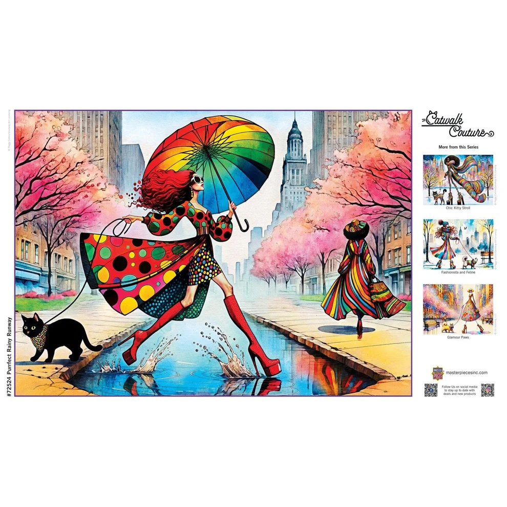 Purrfect Rainy Runway - 1000pc Puzzle | Masterpieces | 72524