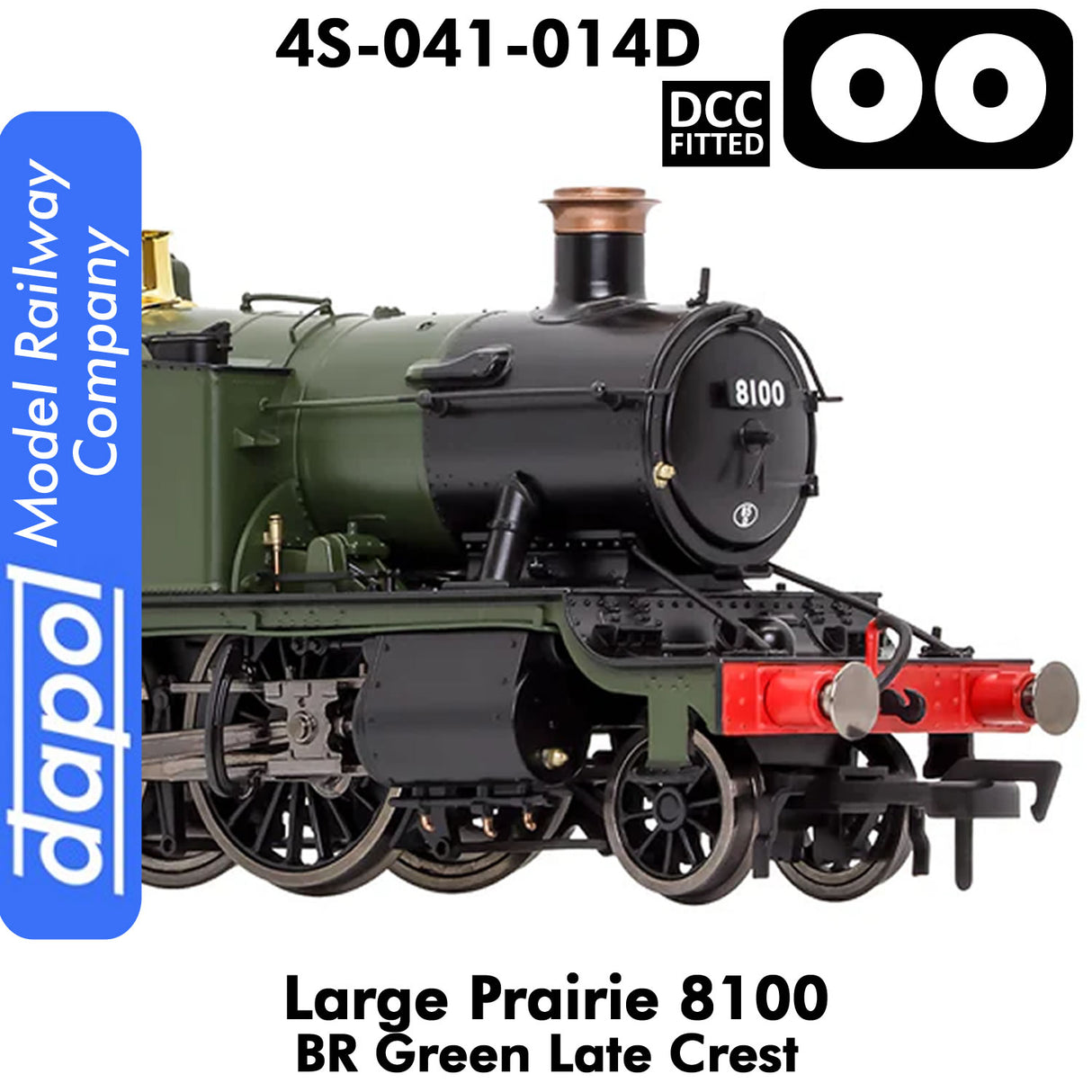 LARGE PRAIRIE 8100 BR Late Crest Steam Locomotive DCC Fitted | Dapol | 4S-041-014D