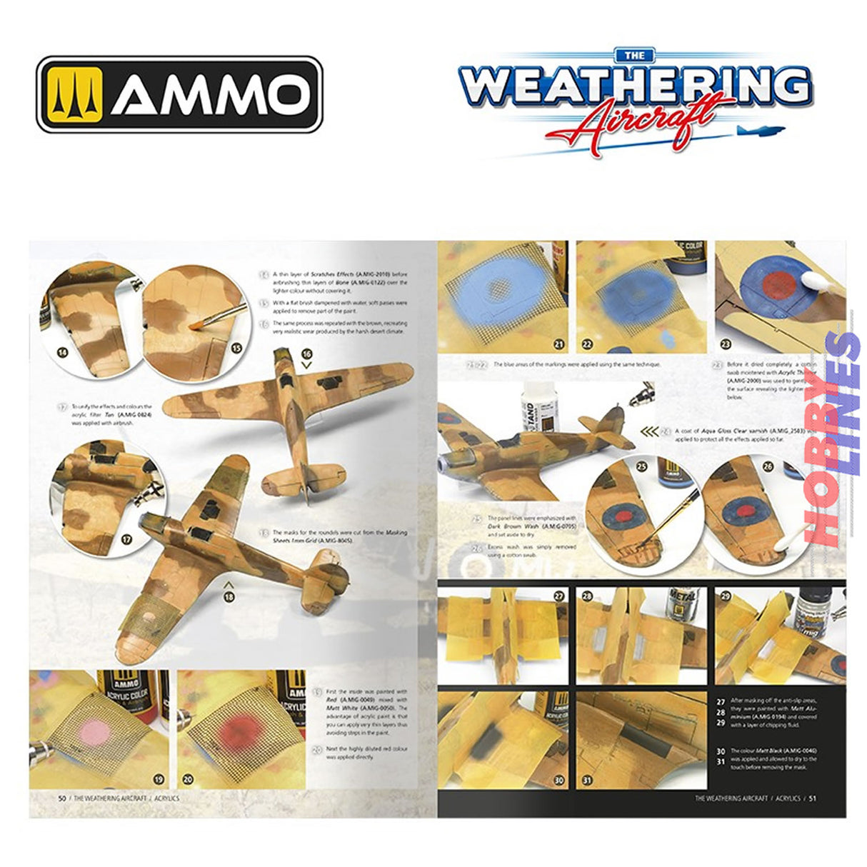 The Weathering Aircraft 25 - Acrylics - 64 Page Book | Ammo by Mig Jimenez | MIG5225