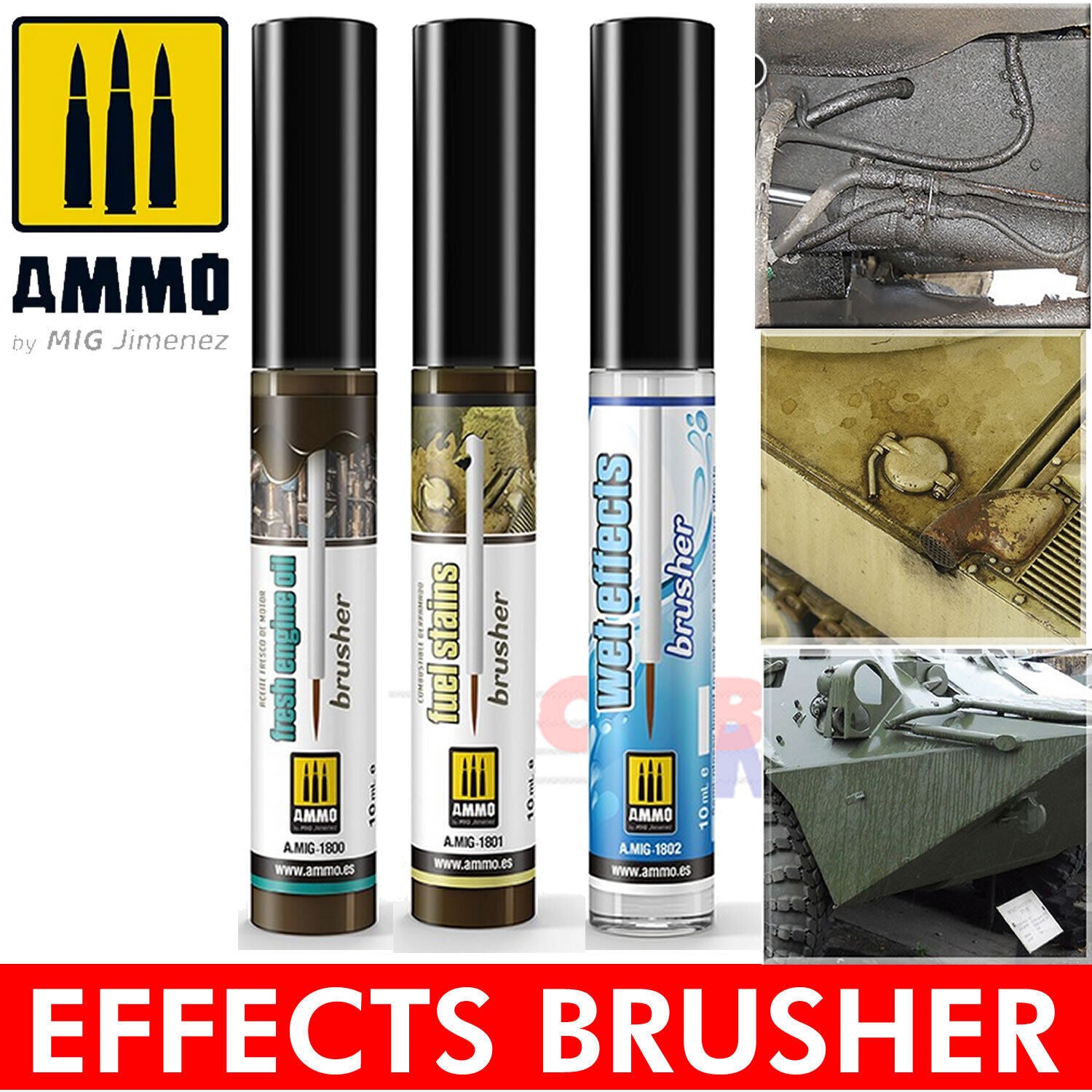 OILBRUSHERS Full Range of Top Quality Oil Brushers AMMO By Mig Jimenez