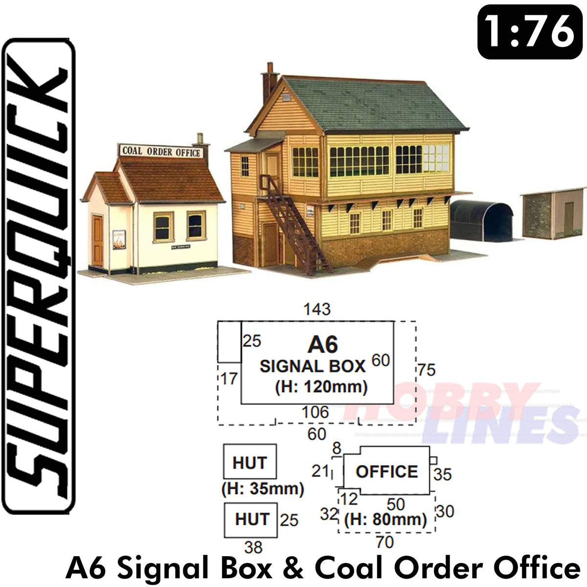 SIGNAL BOX A6 1:72 Scale OO HO Gauge Railways Building Series A A06 SuperQuick
