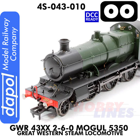 Great Western Railway - 43xx 2-6-0 Mogul 5350 - DCC Ready - 1:76 OO | Dapol | 4S-043-0010