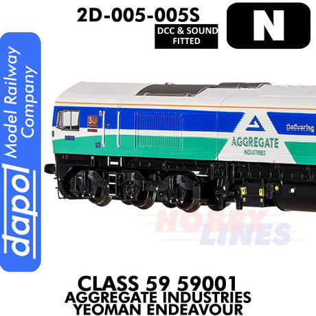Class 59 59001 Aggregate Industries Yeoman Endeavour - DCC & Sound | Dapol | 2D-005-005S