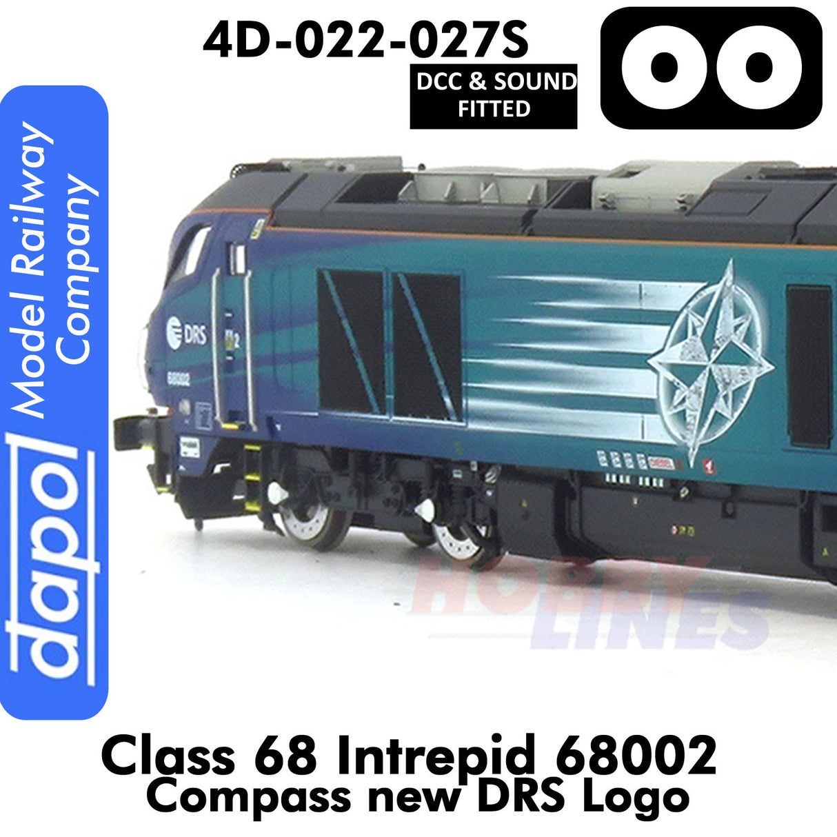 Class 68 Intrepid 68002 Compass new DRS Logo | Dapol | 4D-022-027S