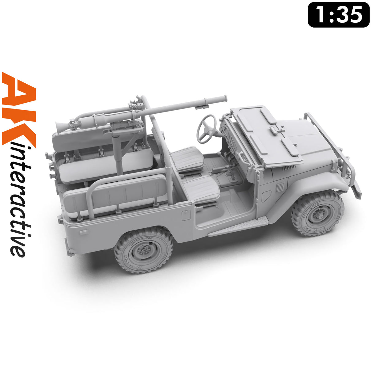 FJ43 Pickup with SPG-9. Recoilless Gun - Model Kit | AK interactive | AK35003