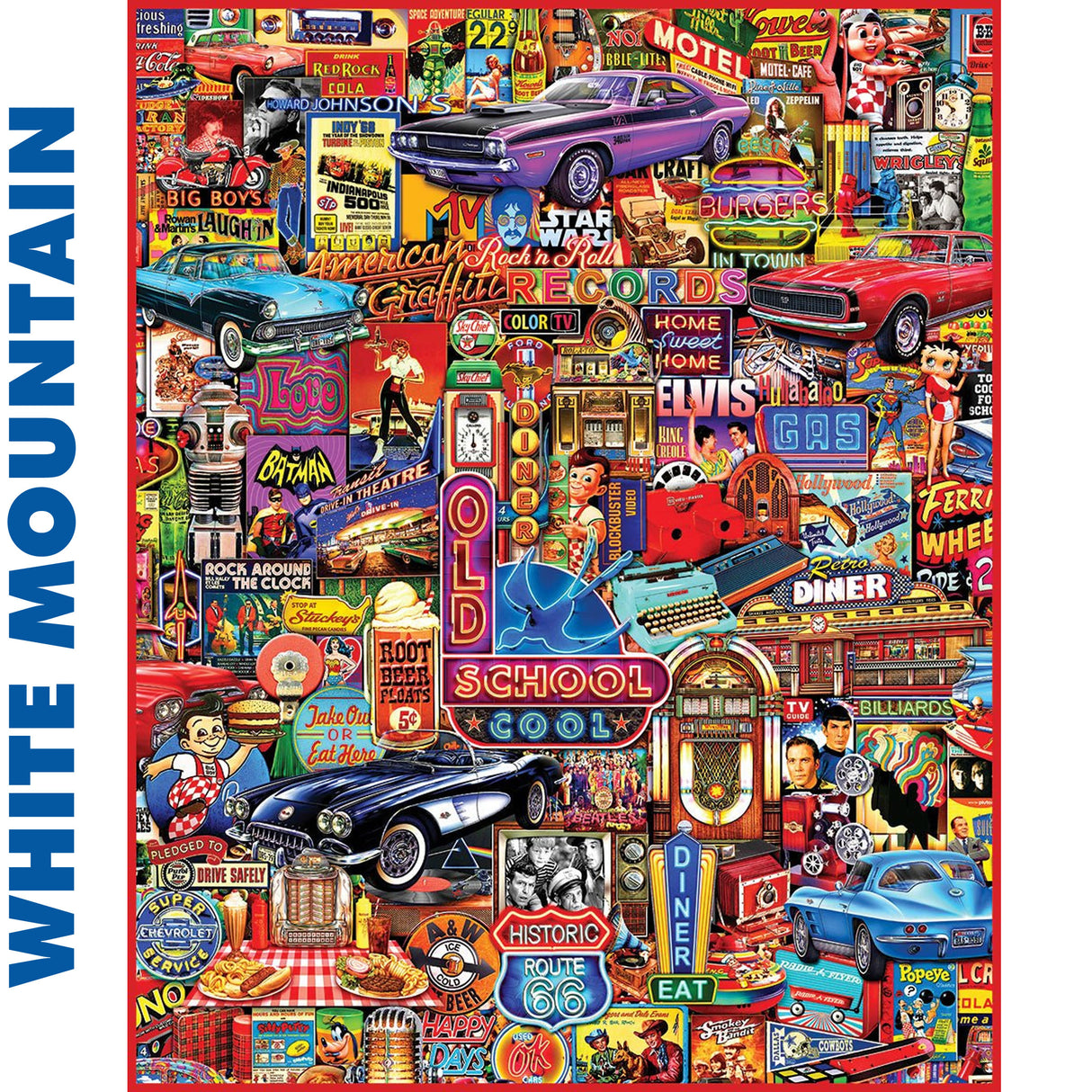 Old School Cool - 1000pc Jigsaw Puzzle | White Mountain | 2080pz