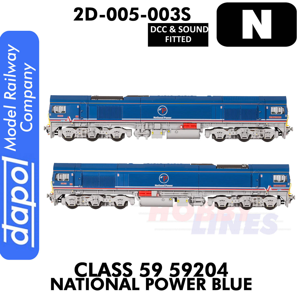 Class 59 59204 National Power Blue - DCC & Sound | Dapol | 2D-005-003S