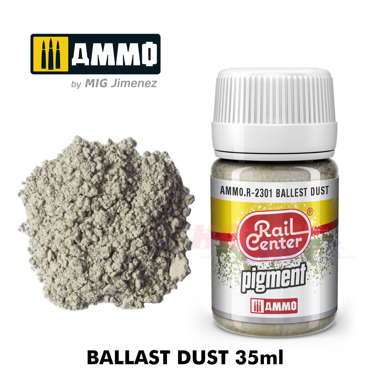 BALLEST DUST Rail Centre pigment 35 mL Ammo by Mig Jimenez MIGR2301