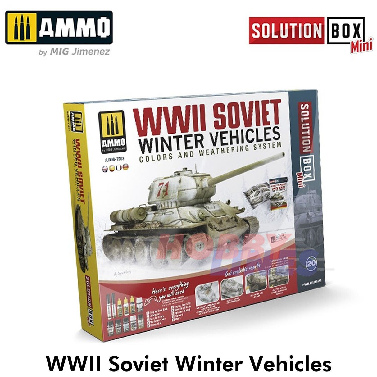 Solution Box Mini - WWII Soviet Winter Vehicles | Ammo by Mig Jimenez | MIG7903