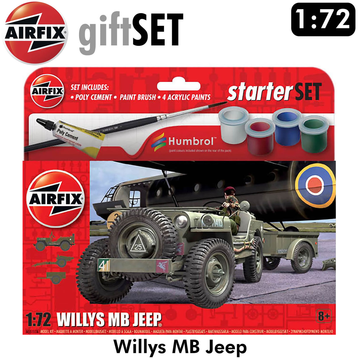 Willys MB Jeep WWII Starter Set | Airfix | A55117A