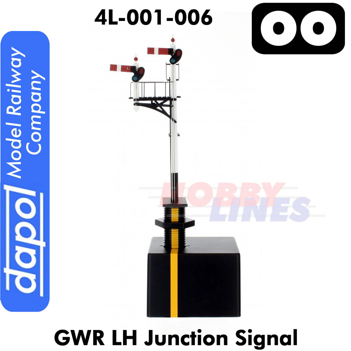 SIGNAL GWR LH JUNCTION Semaphore with Switch & LEDs Easi-Fit Dapol 4L-001-006